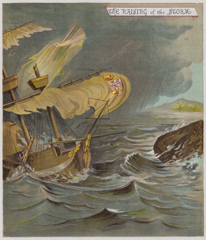 Ilustração para The Tempest (chromolitho) de Richard Andre