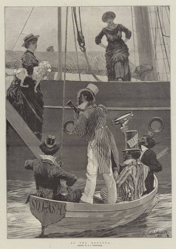 Na Regata (gravura) de Richard Caton II (after) Woodville
