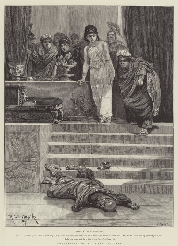 "Cleopatra", de H Rider Haggard (gravura) de Richard Caton II (after) Woodville