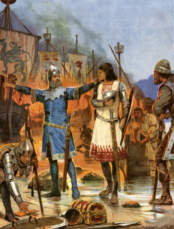 Fitzstephen queima os seus barcos de Richard Caton II (after) Woodville