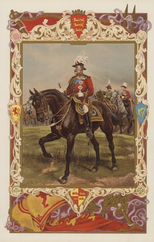 Rei Eduardo VII no uniforme de um marechal de campo (cor litho) de Richard Caton II (after) Woodville