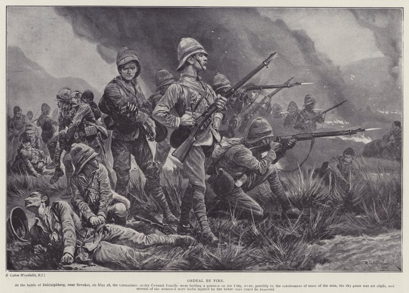 Prova de fogo (litho) de Richard Caton II (after) Woodville