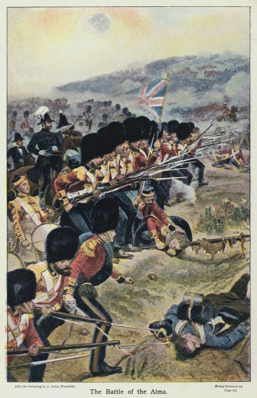 A Batalha da Alma (cor litho) de Richard Caton II (after) Woodville