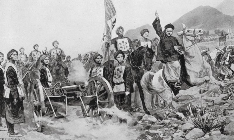 A Guerra Chino-Japonesa de Richard Caton II (after) Woodville