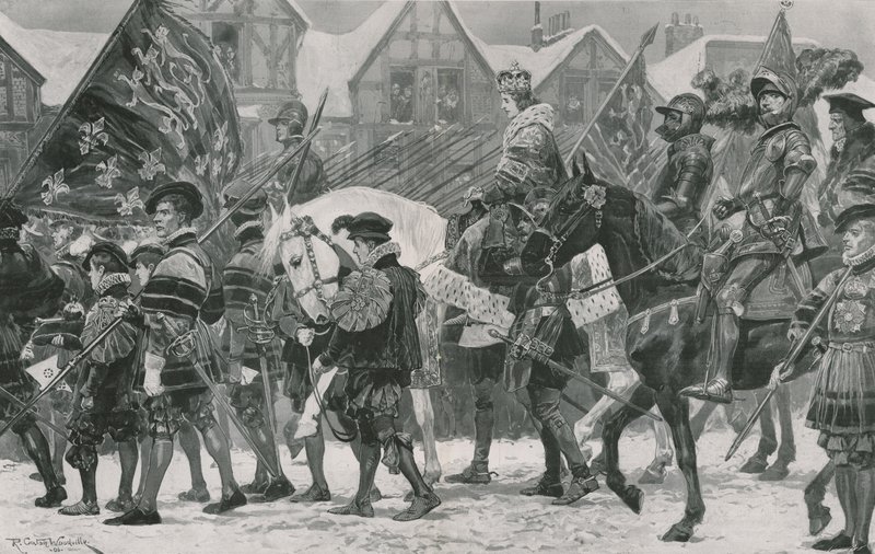 A procissão da coroação de Edward VI através de Londres de Richard Caton Woodville