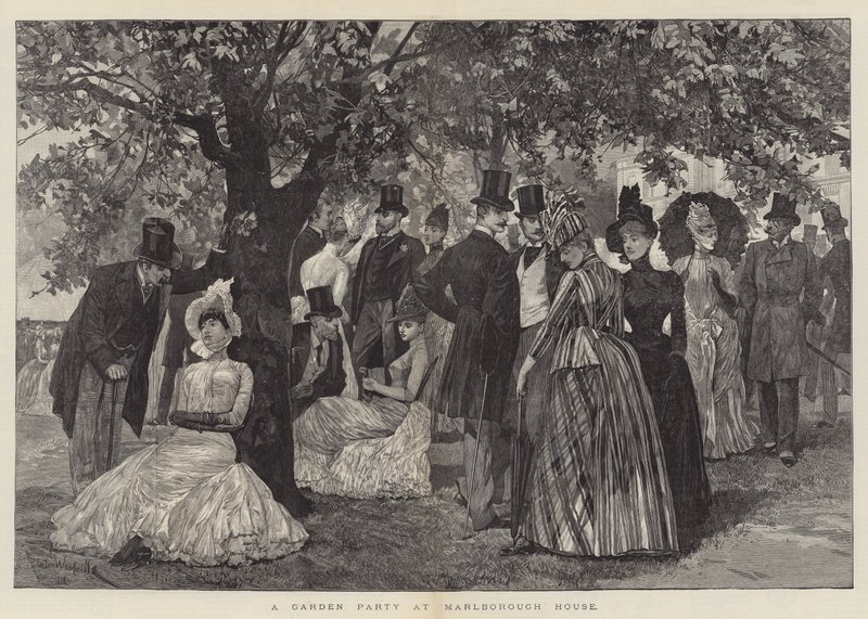 Uma festa de jardim na casa de Marlborough de Richard Caton Woodville junior