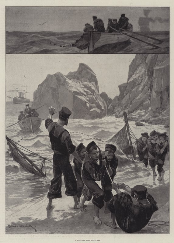 Um feriado para a tripulação de Richard Caton Woodville junior