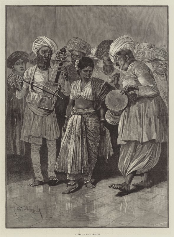 Uma garota Nautch dançando de Richard Caton Woodville junior