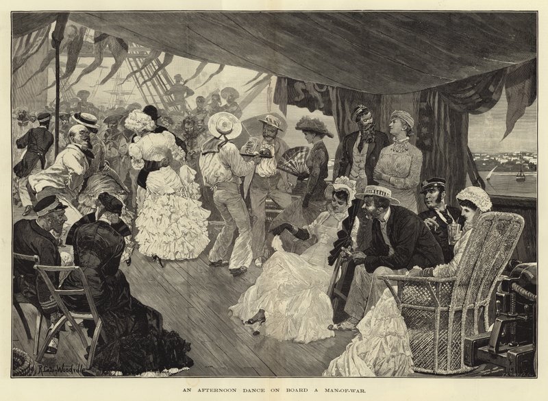 Uma tarde de dança a bordo de um homem-de-guerra de Richard Caton Woodville junior