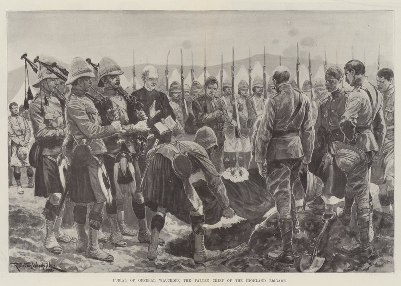 Enterro do general Wauchope, o chefe caído da Brigada das Terras Altas de Richard Caton Woodville junior