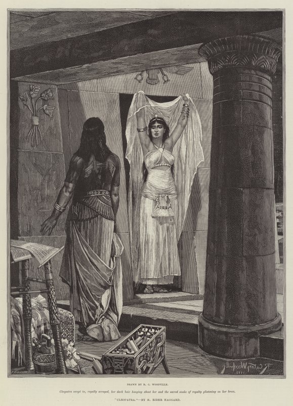 Cleópatra, por H Rider Haggard de Richard Caton Woodville junior