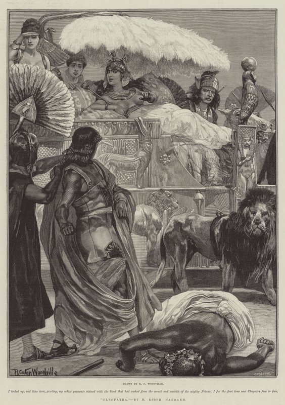 Cleópatra, por H Rider Haggard de Richard Caton Woodville junior