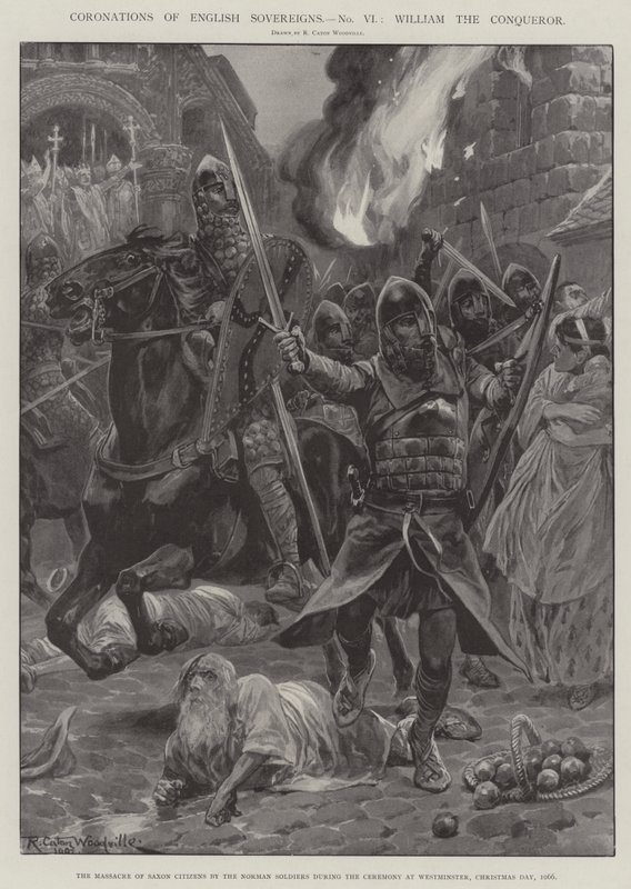 Coroações dos soberanos ingleses, William o Conquistador de Richard Caton Woodville junior