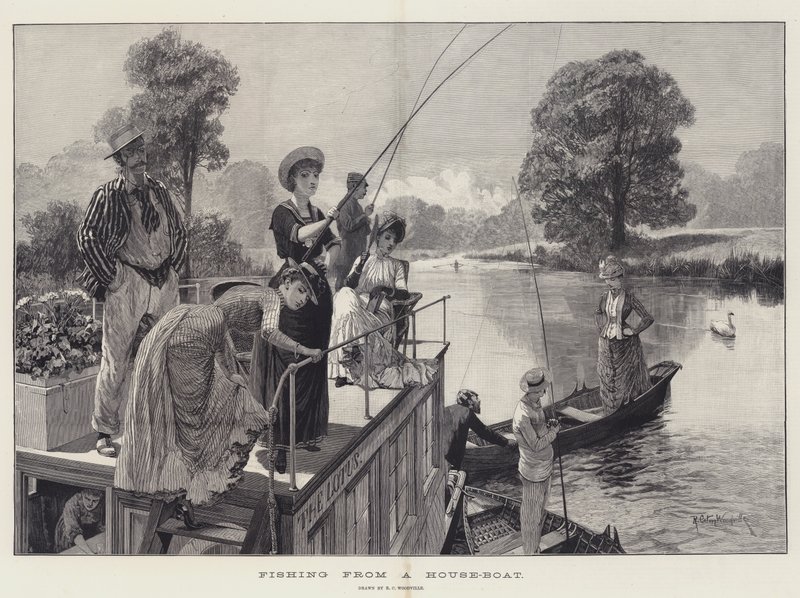 Pesca de uma casa-barco de Richard Caton Woodville junior