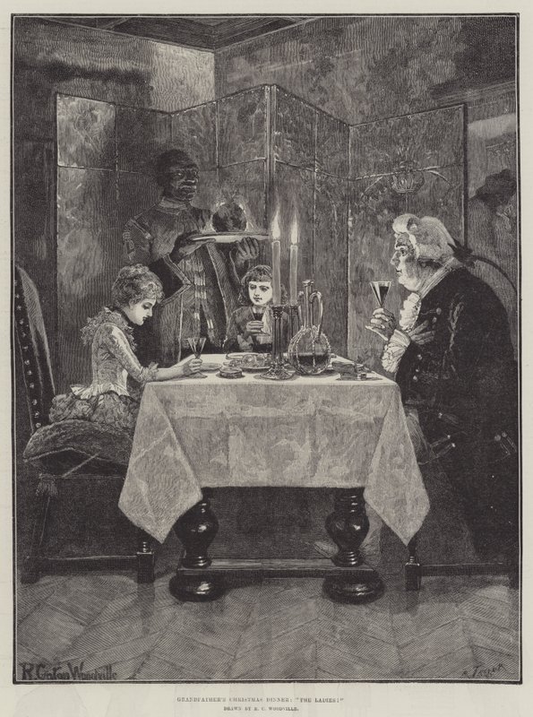 Jantar de Natal do avô, as senhoras! de Richard Caton Woodville junior