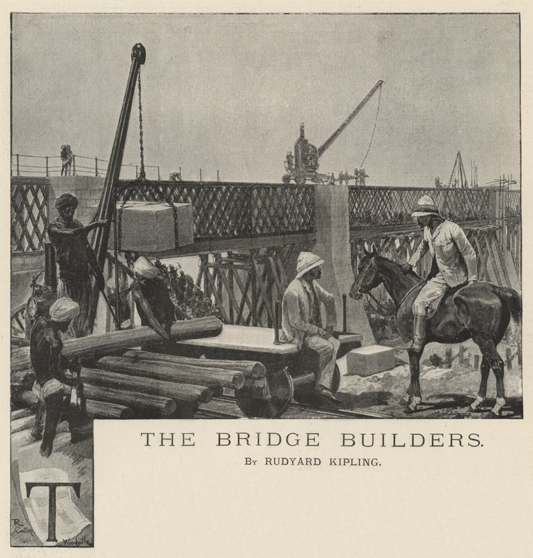 The Bridge Builders, por Rudyard Kipling de Richard Caton Woodville junior