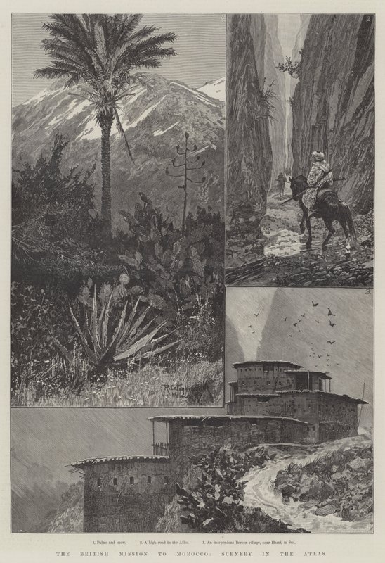 A Missão Britânica ao Marrocos, Cenário no Atlas de Richard Caton Woodville junior