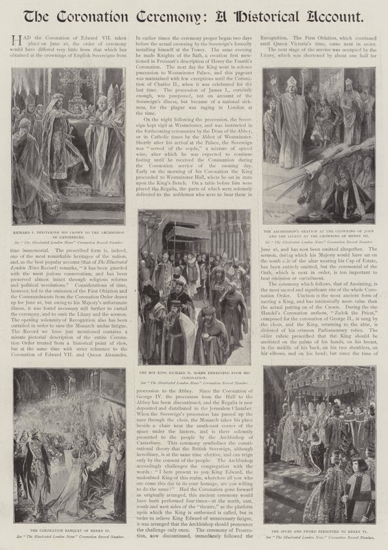 A cerimônia de coroação, uma conta histórica de Richard Caton Woodville junior