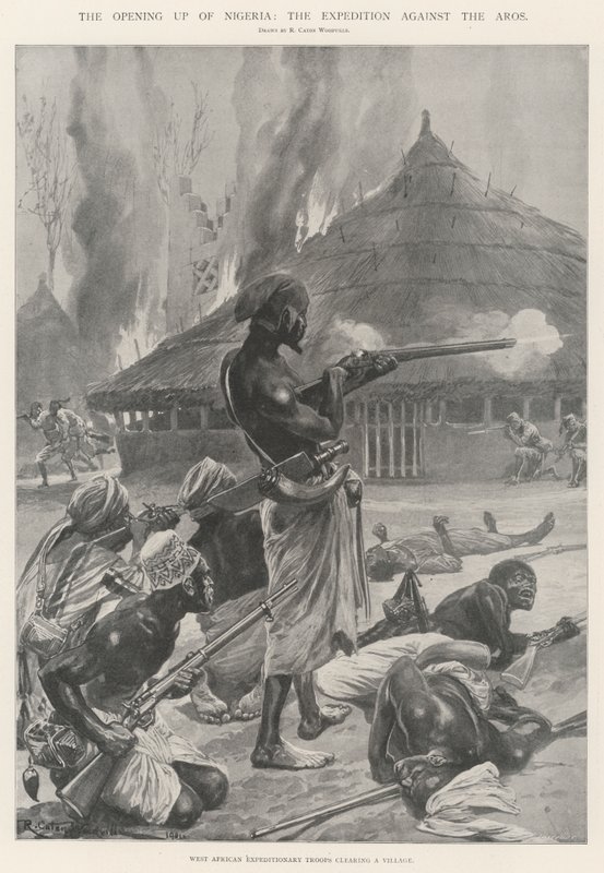 A abertura da Nigéria, a Expedição contra os Aros de Richard Caton Woodville junior