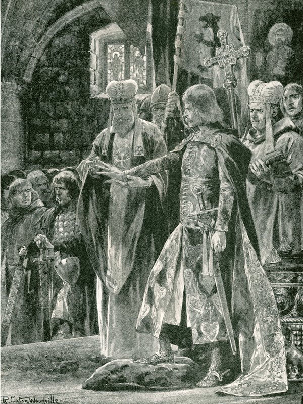 A investidura de William II com o anel, domingo, 26 de setembro de 1087 de Richard Caton Woodville junior