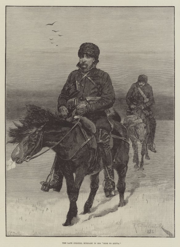 O falecido Coronel Burnaby em seu passeio a Khiva de Richard Caton Woodville junior