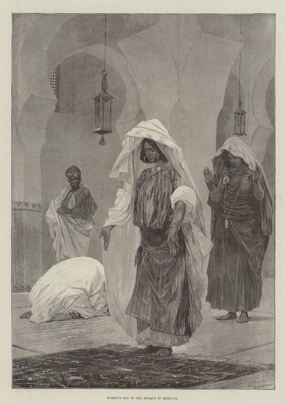 Dia das mulheres na mesquita em Marrocos de Richard Caton Woodville junior