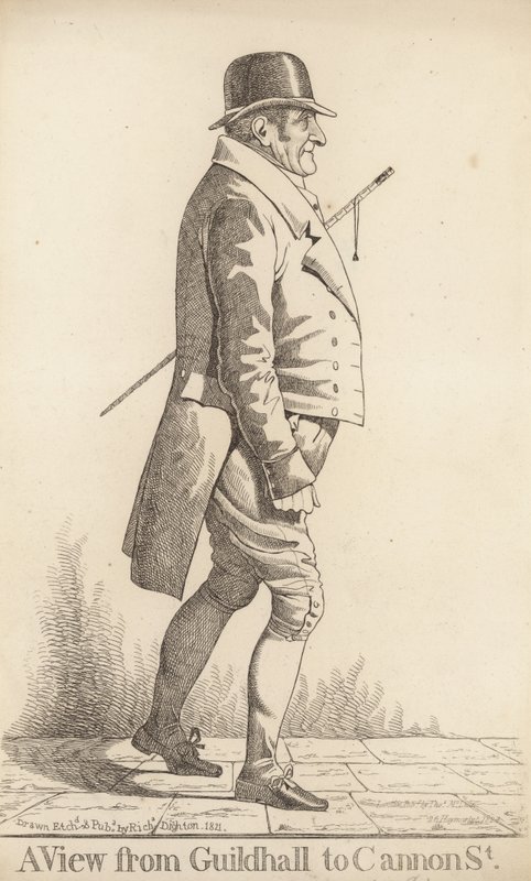 Uma visão de Guidhall para Cannon Street de Richard Dighton