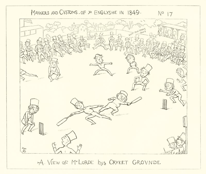 1849, uma visão de Lords Cricket Ground de Richard Doyle