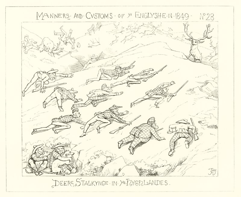 1849, Deer Stalking nas Terras Altas de Richard Doyle
