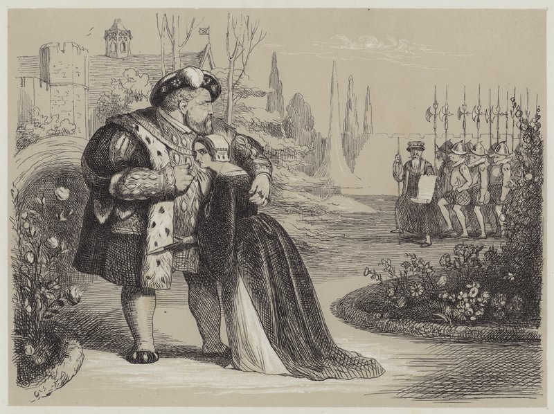Momento crítico na vida de Catherine Parr (aquatint) de Richard Doyle