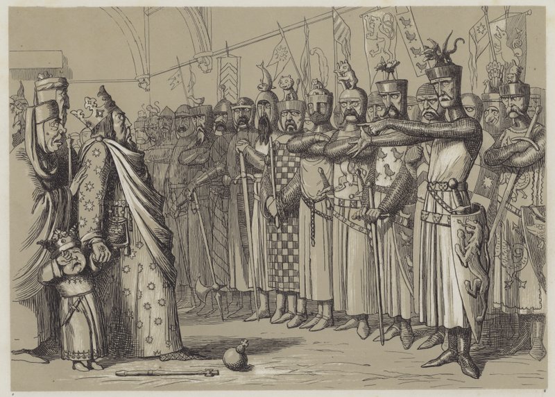 Henrique III encontra seu Parlamento (aquatinta) de Richard Doyle