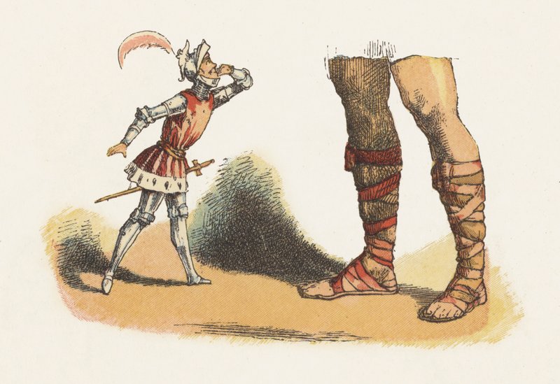 Ilustração para Jack The Giant Killer (cor litho) de Richard Doyle
