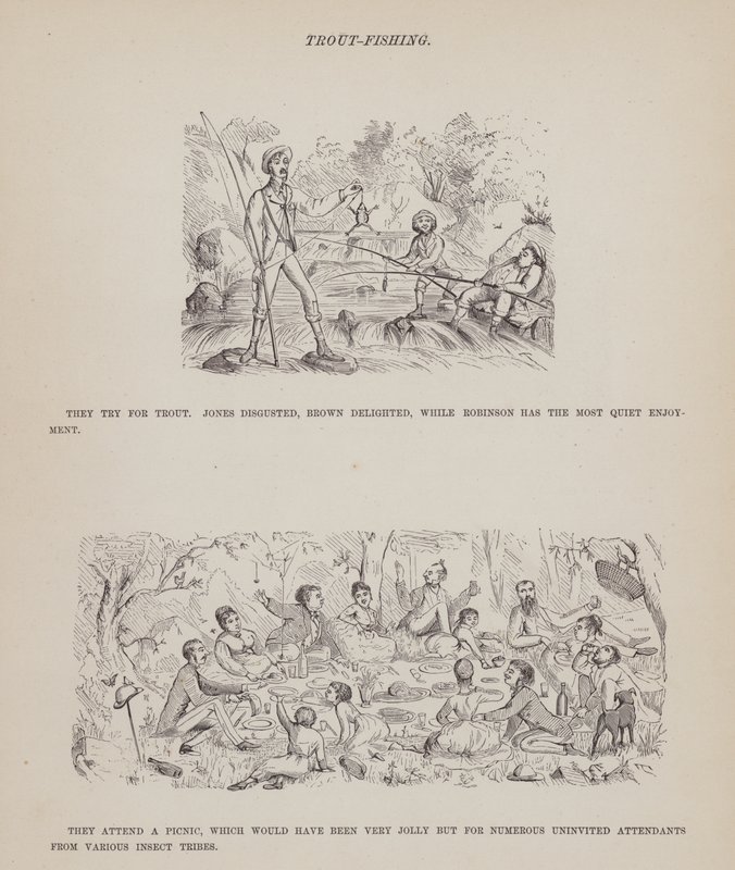 Página de The American Tour of Messrs Brown, Jones and Robinson (gravura) de Richard Doyle