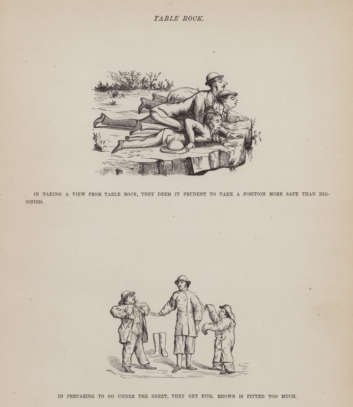 Página de The American Tour of Messrs Brown, Jones and Robinson (gravura) de Richard Doyle