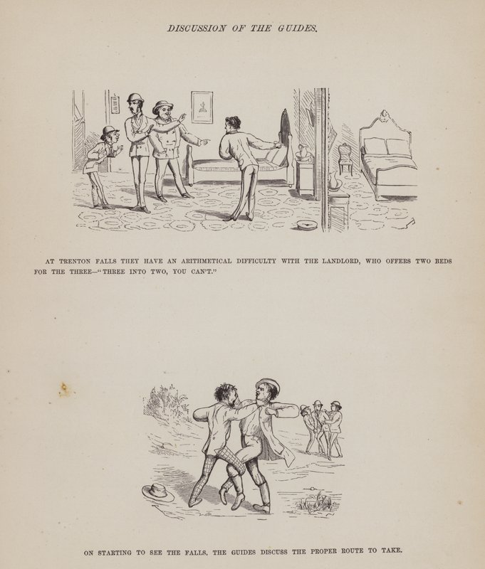Página de The American Tour of Messrs Brown, Jones and Robinson (gravura) de Richard Doyle