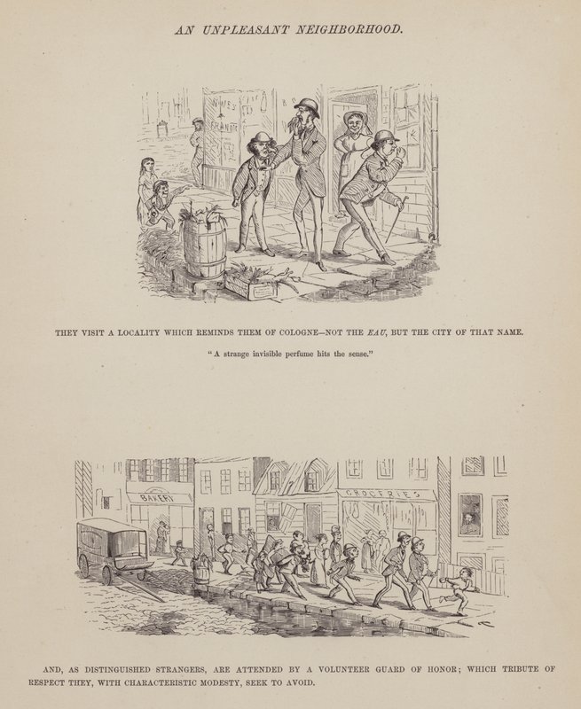 Página de The American Tour of Messrs Brown, Jones and Robinson (gravura) de Richard Doyle