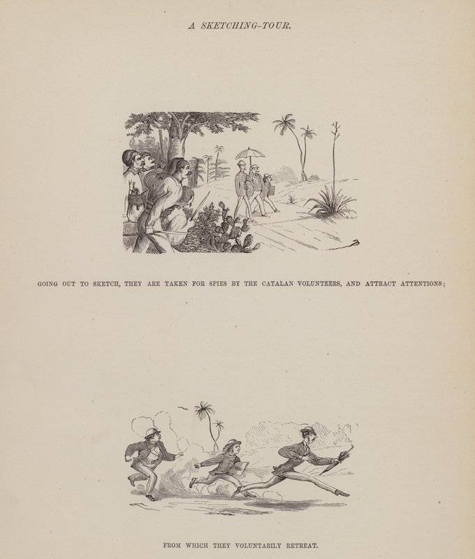 Página de The American Tour of Messrs Brown, Jones and Robinson (gravura) de Richard Doyle