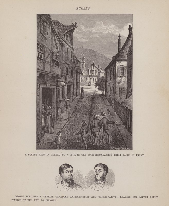 Página de The American Tour of Messrs Brown, Jones and Robinson (gravura) de Richard Doyle