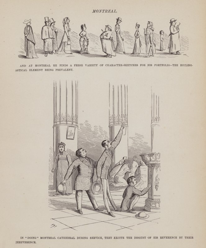 Página de The American Tour of Messrs Brown, Jones and Robinson (gravura) de Richard Doyle