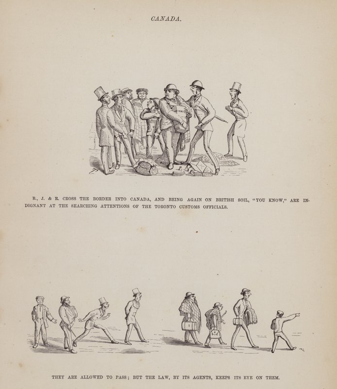 Página de The American Tour of Messrs Brown, Jones and Robinson (gravura) de Richard Doyle