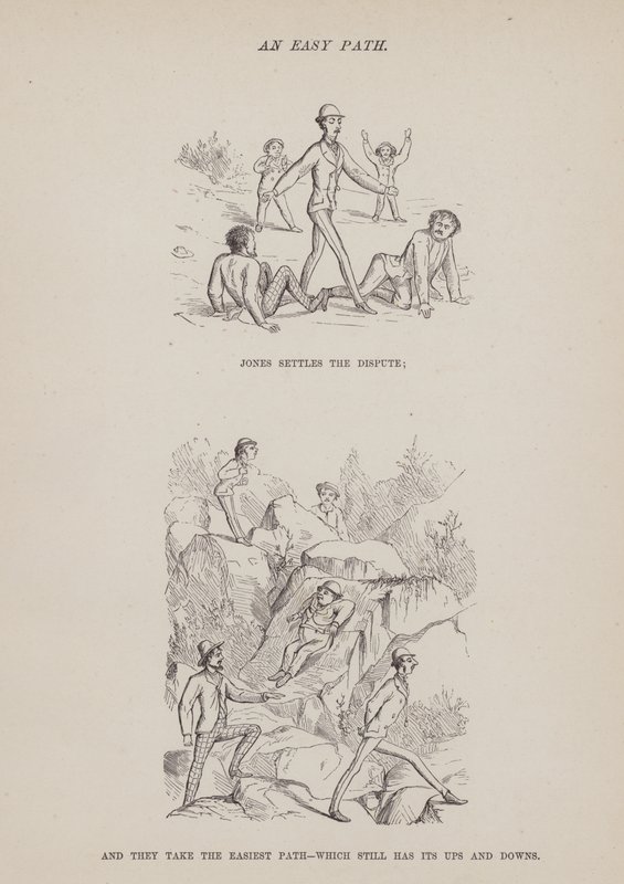 Página de The American Tour of Messrs Brown, Jones and Robinson (gravura) de Richard Doyle