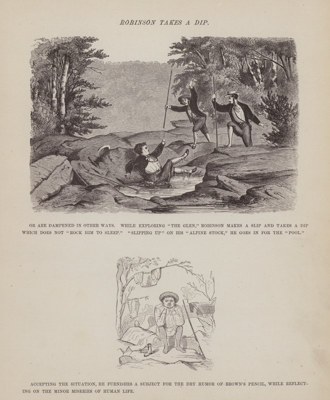 Página de The American Tour of Messrs Brown, Jones and Robinson (gravura) de Richard Doyle