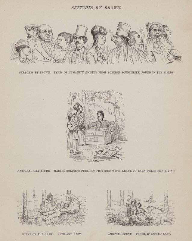 Página de The American Tour of Messrs Brown, Jones and Robinson (gravura) de Richard Doyle