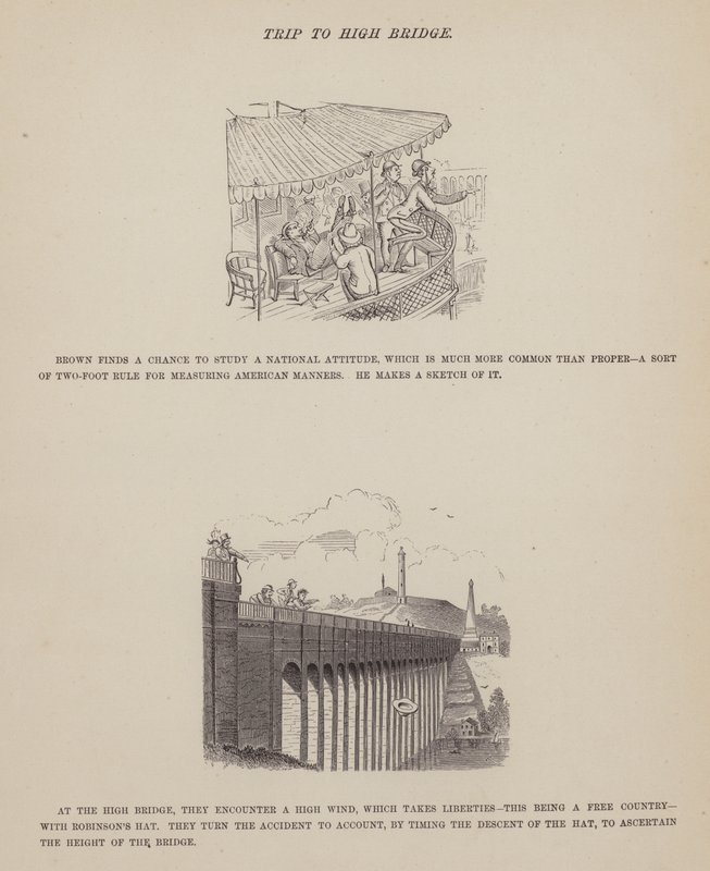 Página de The American Tour of Messrs Brown, Jones and Robinson (gravura) de Richard Doyle