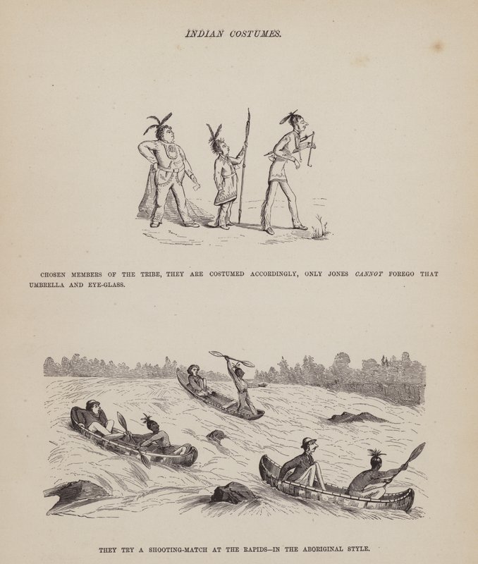 Página de The American Tour of Messrs Brown, Jones and Robinson (gravura) de Richard Doyle