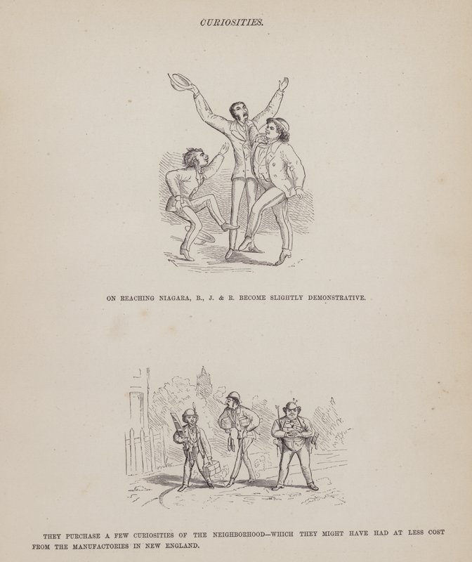 Página de The American Tour of Messrs Brown, Jones and Robinson (gravura) de Richard Doyle