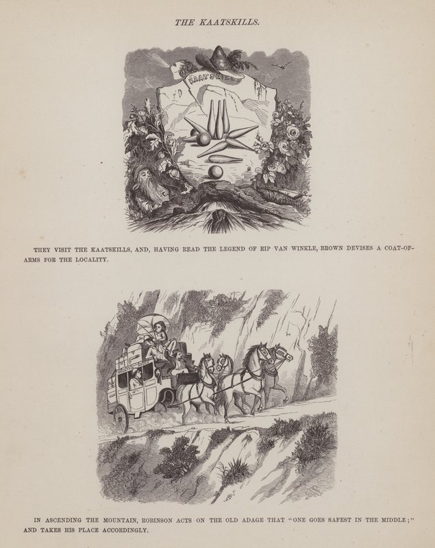 Página de The American Tour of Messrs Brown, Jones and Robinson (gravura) de Richard Doyle
