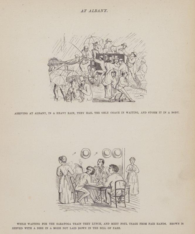 Página de The American Tour of Messrs Brown, Jones and Robinson (gravura) de Richard Doyle