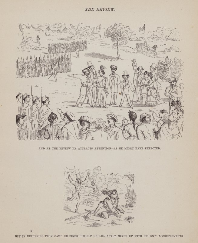 Página de The American Tour of Messrs Brown, Jones and Robinson (gravura) de Richard Doyle