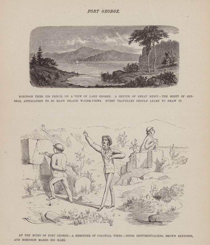 Página de The American Tour of Messrs Brown, Jones and Robinson (gravura) de Richard Doyle